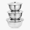 New Jonny Stainless Steel S.S APPLE BOWL WITH COVER
